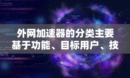 外网加速器的分类主要基于功能、目标用户、技术特点以及适用场景等多方面考虑，以下是一个分类总结