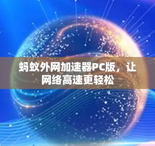蚂蚁外网加速器PC版，让网络高速更轻松
