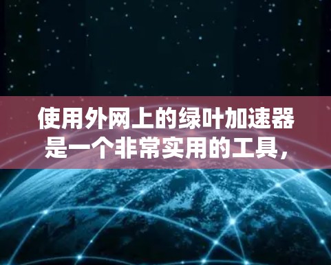 使用外网上的绿叶加速器是一个非常实用的工具，可以帮助提高网页加载速度。以下是一个系统化的步骤指南，帮助你有效地使用该工具