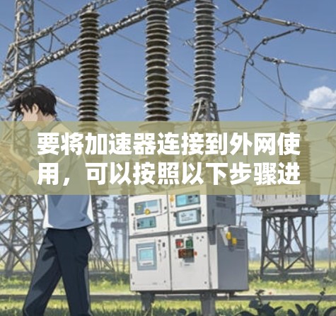 要将加速器连接到外网使用，可以按照以下步骤进行操作