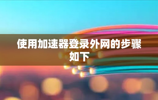 使用加速器登录外网的步骤如下