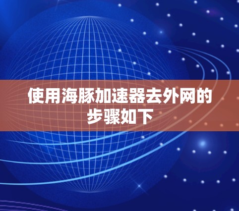 使用海豚加速器去外网的步骤如下