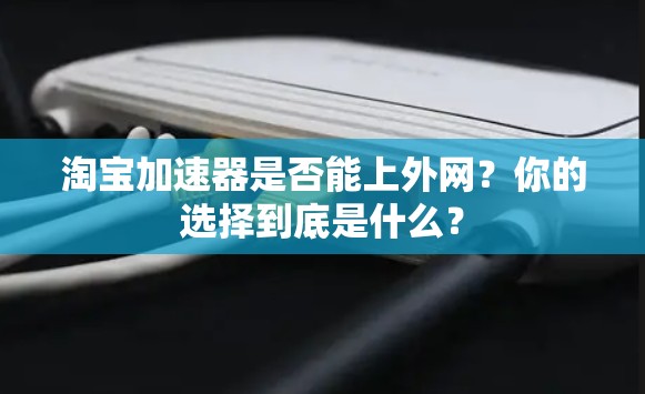 淘宝加速器是否能上外网？你的选择到底是什么？