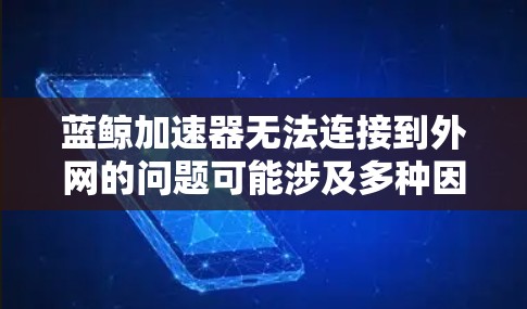 蓝鲸加速器无法连接到外网的问题可能涉及多种因素，以下是一些解决方案