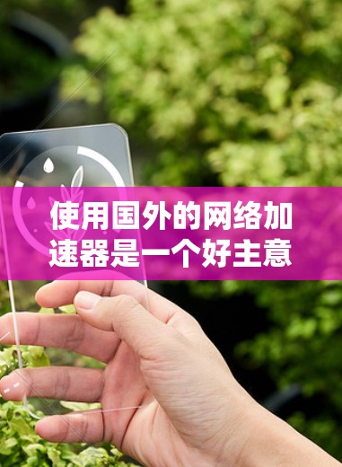 使用国外的网络加速器是一个好主意,因为它们可以帮助你更好地管理你的网络流量,尤其是在你的设备连接到不稳定或安全的网络时。下面是一些推荐的网络加速器,供你参考
