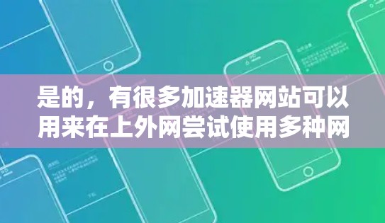 是的，有很多加速器网站可以用来在上外网尝试使用多种网络连接。以下是一些常见的加速器网站，您可以选择使用