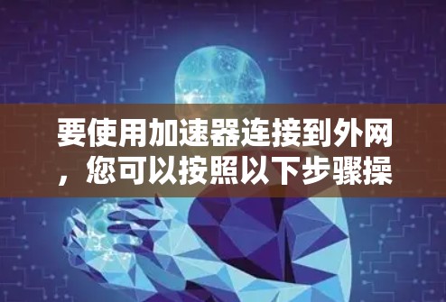 要使用加速器连接到外网，您可以按照以下步骤操作