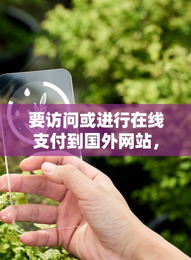 要访问或进行在线支付到国外网站，可以使用以下工具，每个工具都有其独特的优势和使用方法