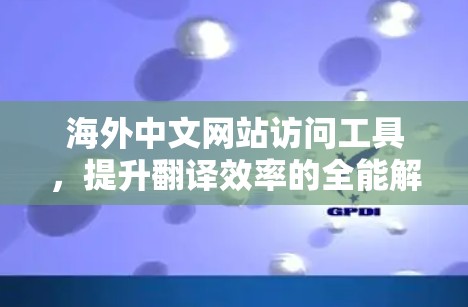 海外中文网站访问工具，提升翻译效率的全能解决方案