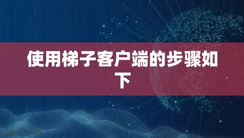使用梯子客户端的步骤如下 使用梯子客户端的步骤如下