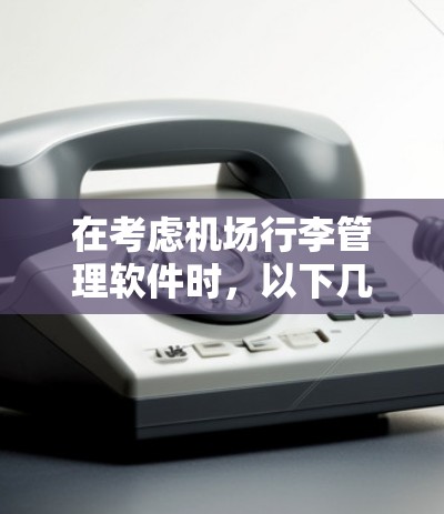 在考虑机场行李管理软件时，以下几点提供了关键的信息和建议