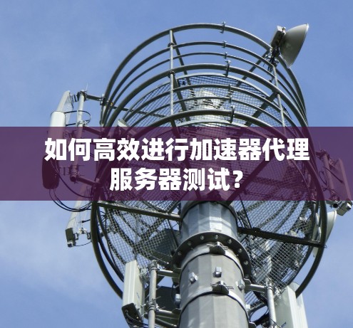 如何高效进行加速器代理服务器测试？