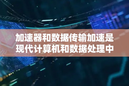 加速器和数据传输加速是现代计算机和数据处理中非常重要的技术，它们各自有不同的工作原理和应用领域。以下是对这两个概念的详细说明