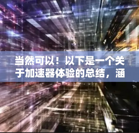 当然可以！以下是一个关于加速器体验的总结，涵盖性能、优化、使用场景以及技术细节等方面
