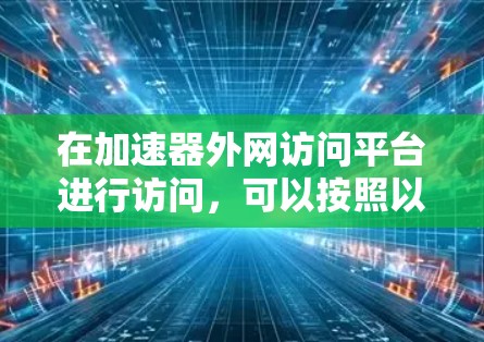 在加速器外网访问平台进行访问，可以按照以下步骤进行