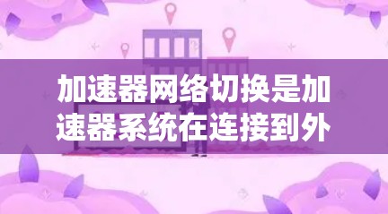 加速器网络切换是加速器系统在连接到外部网络后,能够自动切换到该网络并使用其资源的一种功能。以下是关于加速器网络切换的详细解释