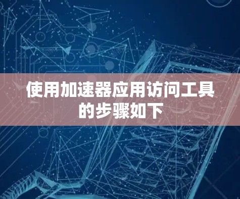 使用加速器应用访问工具的步骤如下